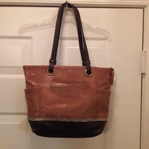 The SAK Genuine Leather Satchel Handbag Purse